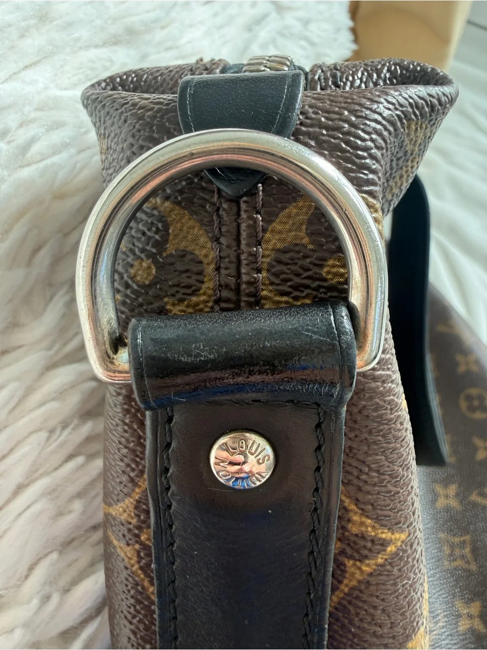 Louis Vuitton Monogram Macassar Kitan Tote Bag Briefcase M40388 DustBag Included
